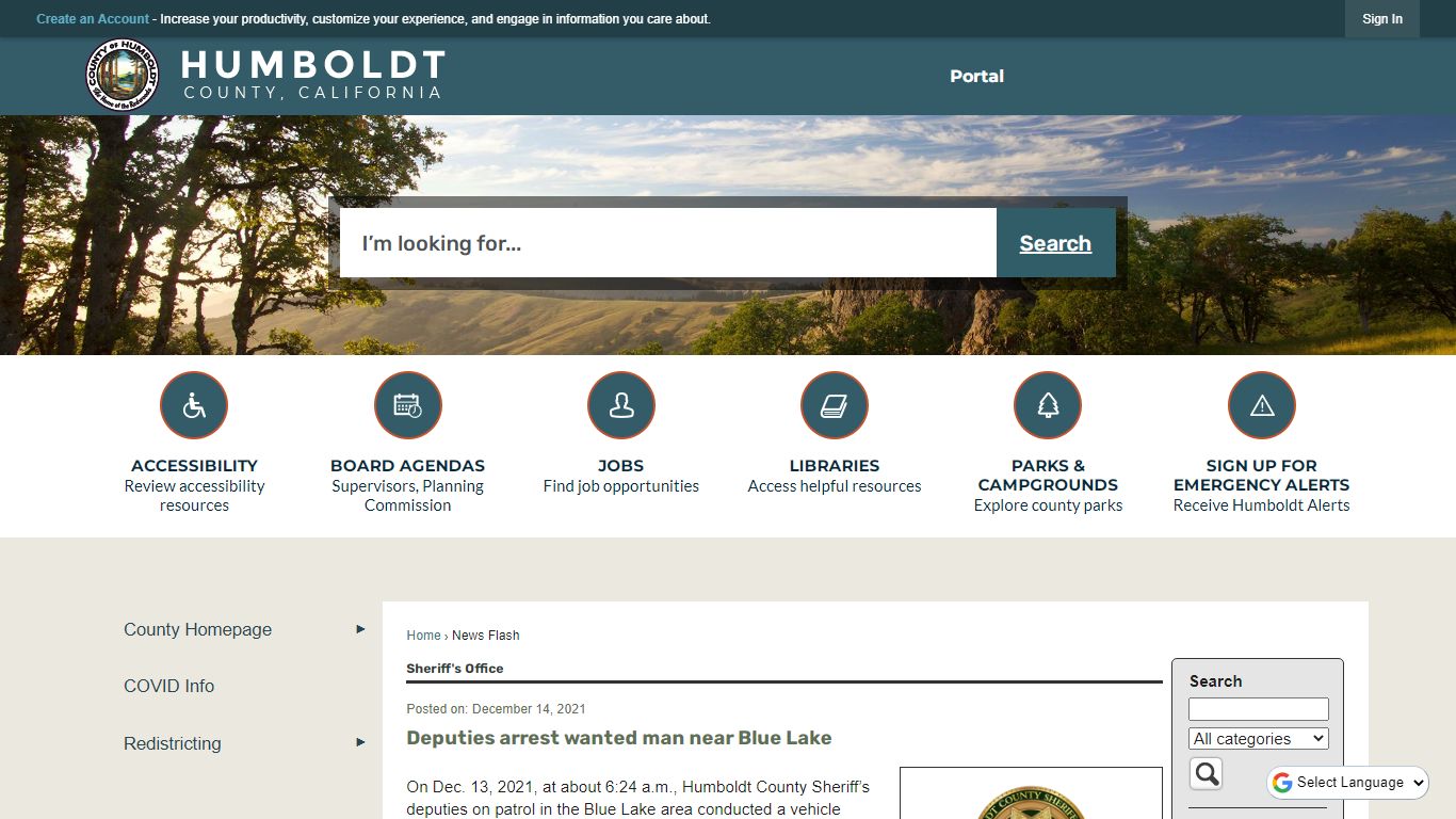 News Flash • County of Humboldt • CivicEngage