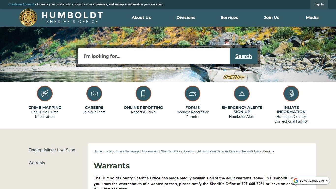 Warrants | Humboldt County, CA - Official Website